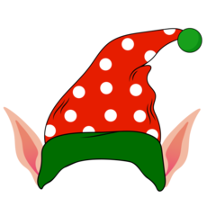 Download Stock Image: Elf Red Dot Earhat