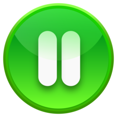 Download Stock Image: Circle Pause Button Green Logo