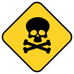 Download Stock Image: Danger Skull Yellow Sign