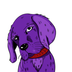 Download Stock Image: Dog Violet Popart