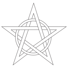Download Stock Image: Pentagram Circle